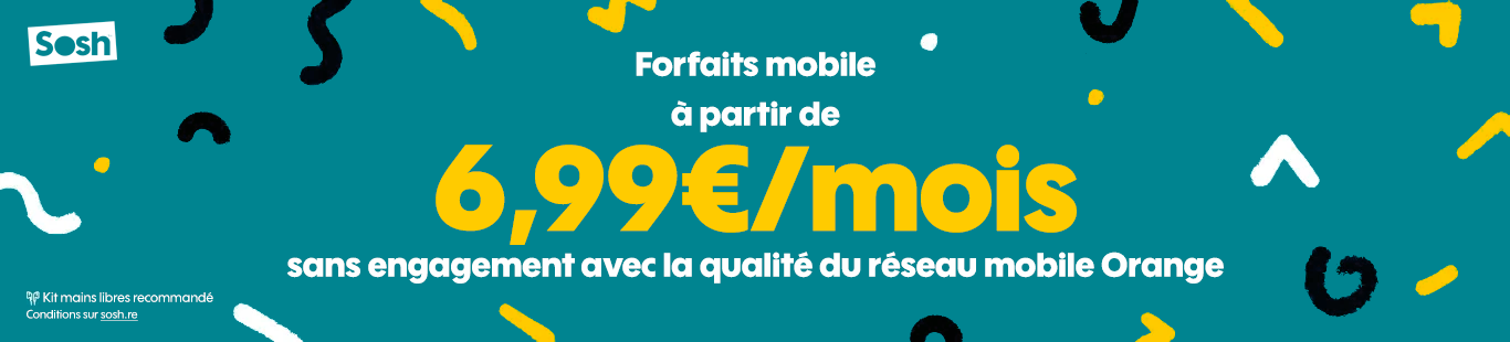 Forfait mobile à partir de 6,99€/mois